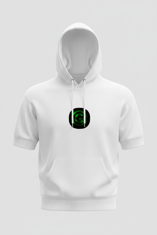 GTribe Green G White Short Sleeve Hoodie